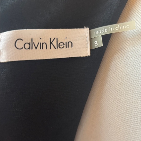 Calvin Klein Black Dress with White Stripes. Women’s Size 8 - Picture 2 of 5
